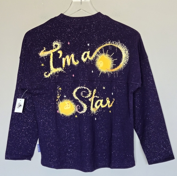 NWT 2023 Disney Parks Wish Movie Spirit Jersey I'm A Star Kids Purple Large - Picture 12 of 13